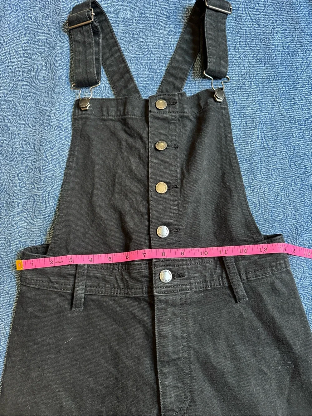 SOLD! Universal Thread Black Sailor Wide Leg Denim Overalls Jumpsuit| Size 4 - Picture 5 of 8